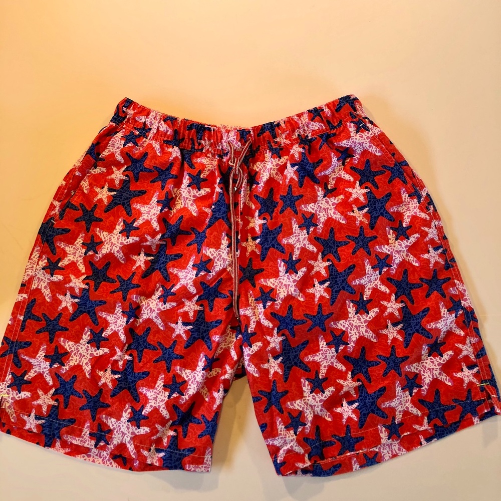 Peter Millar Star Fish Swim Trunks Mens SZ L